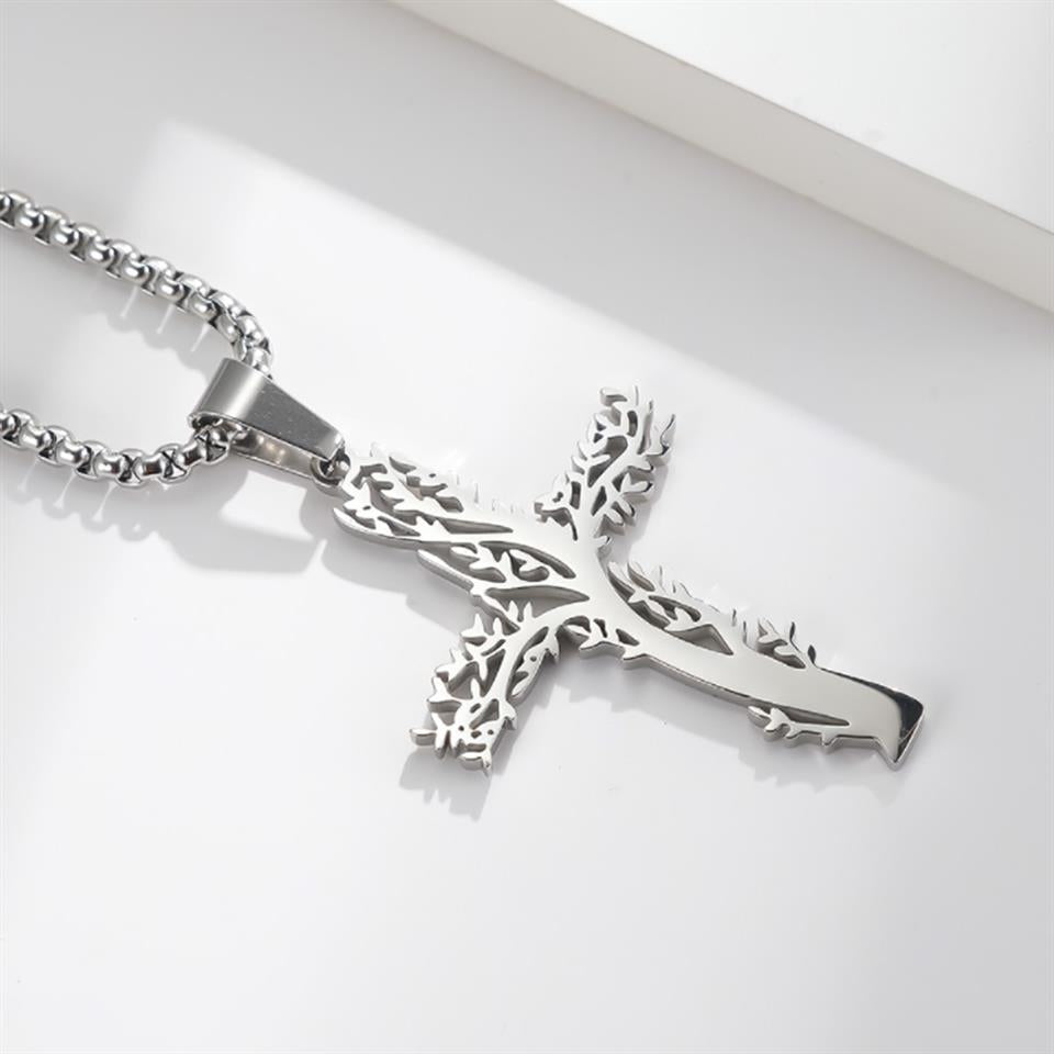 XSpiritual™ - Herren-Halskette „Vitalis Cross“ aus Edelstahl