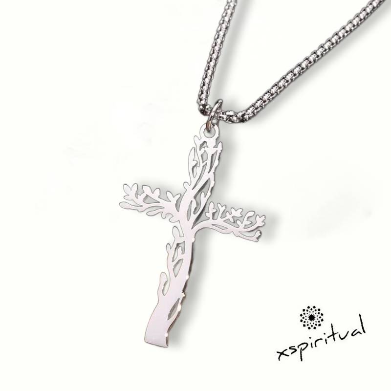 XSpiritual™ - Herren-Halskette „Vitalis Cross“ aus Edelstahl