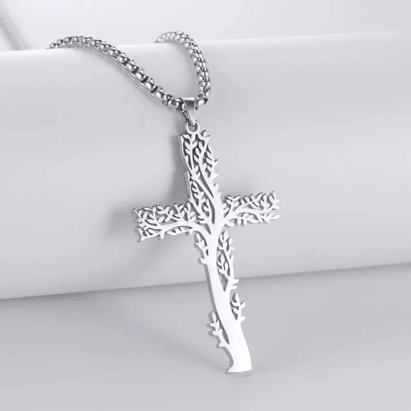 XSpiritual™ - Herren-Halskette „Vitalis Cross“ aus Edelstahl
