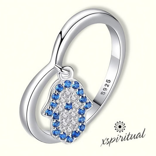 XSpiritual™ - 925 Sterling Silber Ring „Hamsa Grace“