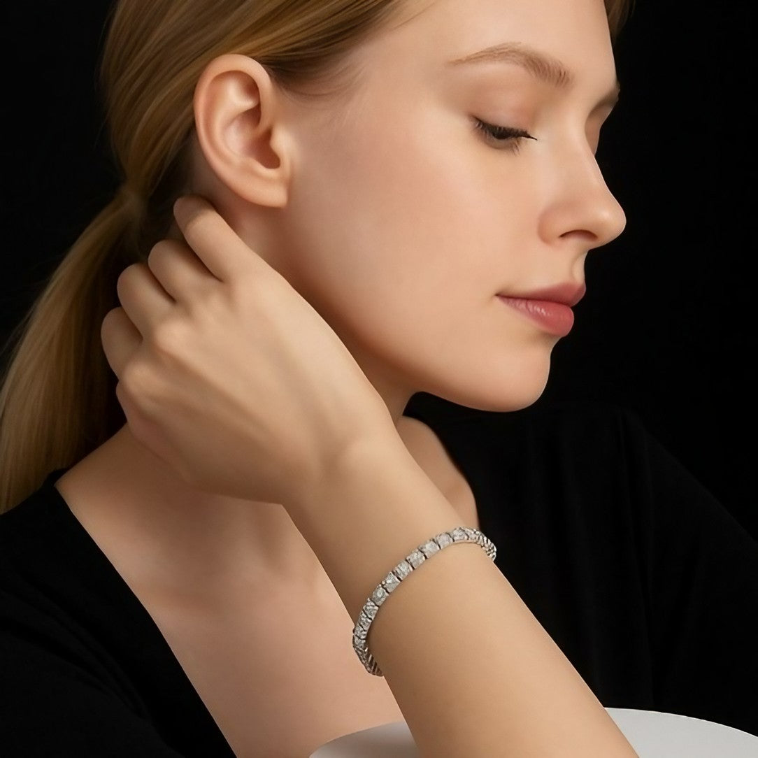 XSpiritual™- “Infinite Light” 925 sterling silver tennis bracelet