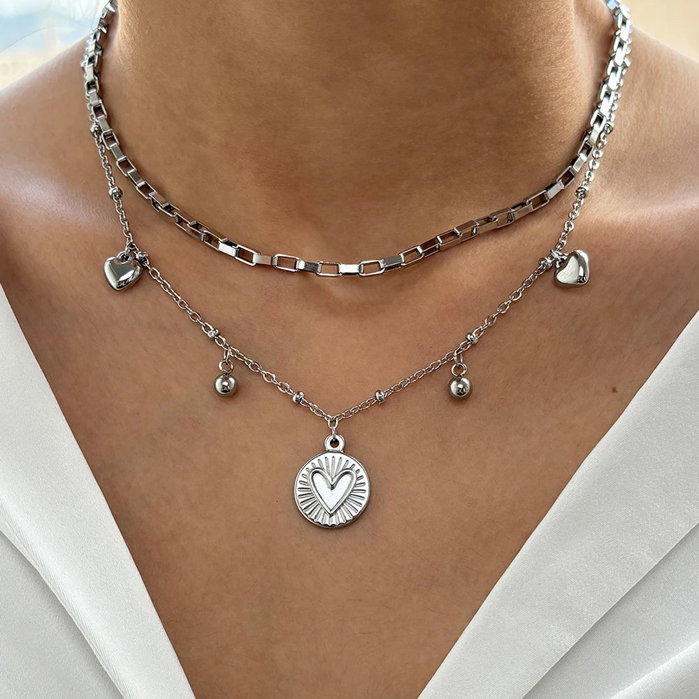 XSpiritual™ - Collana con "Cuore" e Doppia Catena