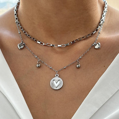XSpiritual™ - Collana con "Cuore" e Doppia Catena