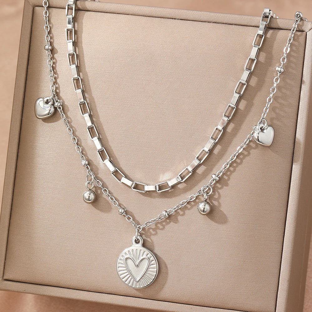 XSpiritual™ - Collana con "Cuore" e Doppia Catena