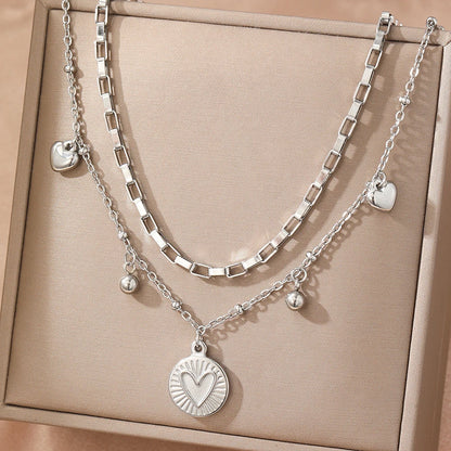 XSpiritual™ - Collana con "Cuore" e Doppia Catena